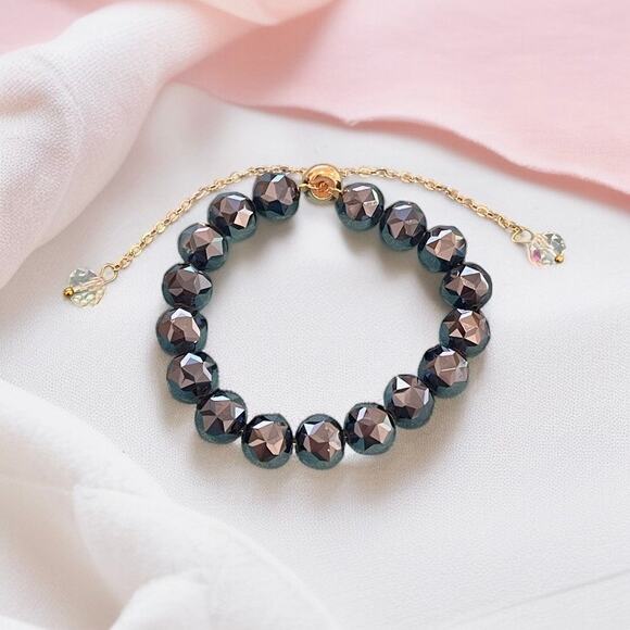 Black Swarovski Beaded Bracelet - Picture 7 of 12